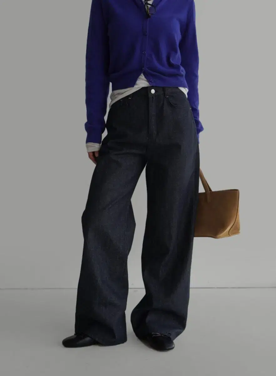 (New product) Laroomb Non-Fade 25 Raw Denim Pants Autumn Blackup Reetkeem