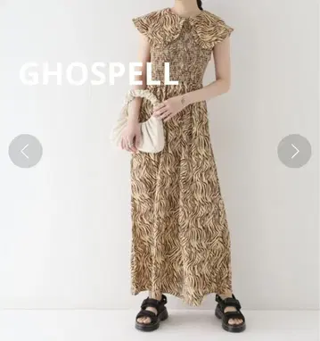 고스펠 GHOSPELL 올 패턴 드레스 원피스 제브라 여성용 S