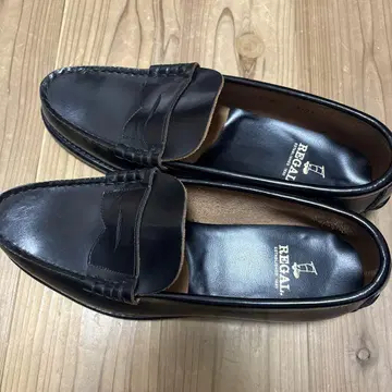 REGAL 블랙 로퍼 슬립온
