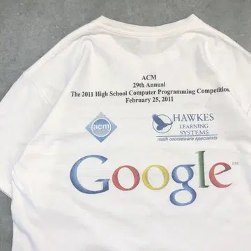 US 구제 의류 ACM 티셔츠 M 기업 Google HAWKES 대회