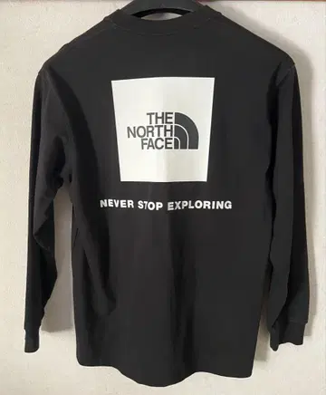 THE NORTH FACE 롱 슬리브 백 스퀘어 로고 티