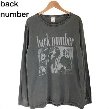 back number 밴드 티셔츠 일본 록 긴팔 페이드 그레이 L
