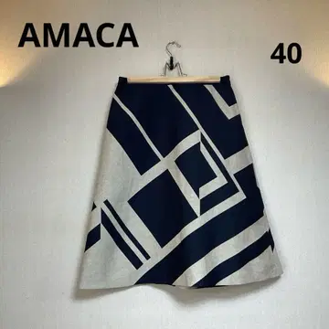 AMACA 아마카 디자인 직조 무늬 스커트 40 삼양상회