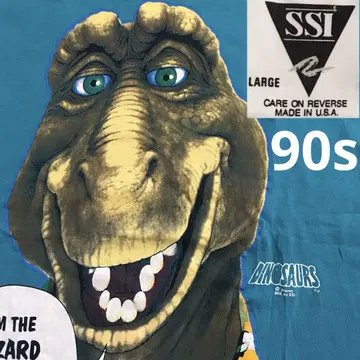 57 DINOSAURS 공룡 가족 90년대 빈티지 티셔츠 디즈니