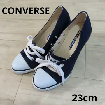 새상품급 CONVERSE 컨버스 힐 스니커즈 펌프스 네이비 23