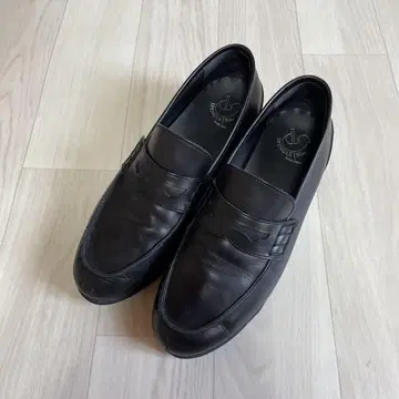SPINGLE Biz 로퍼 가죽 신발 블랙