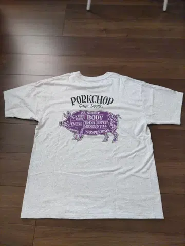 PORKCHOP 그레이 티셔츠