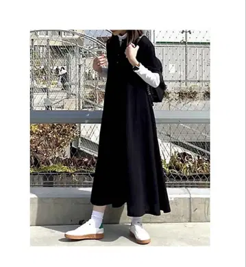 라코스테 사슴 무늬 맥시 길이 드레스 LACOSTE 원피스 36