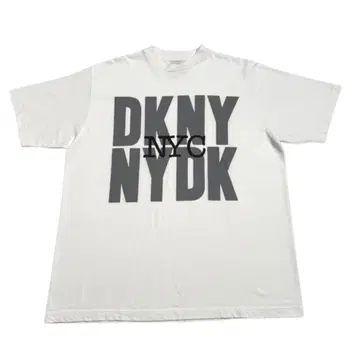90년대 DKNY "빅 로고 프린트 티셔츠"