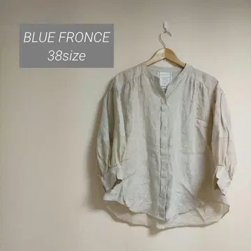 BLUE FRONCE 블루프론세 린넨 100% 베이지 절개 시어 셔츠