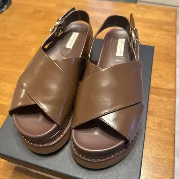 UNITED ARROWS 크로스 백 벨트 샌들 24cm