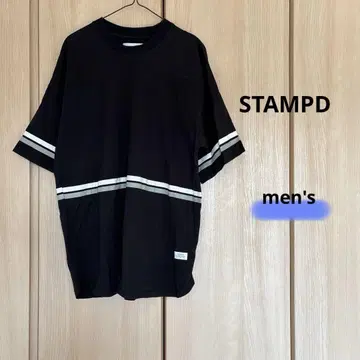 STAMPD 블랙 라인 디자인 티셔츠 M 사이즈