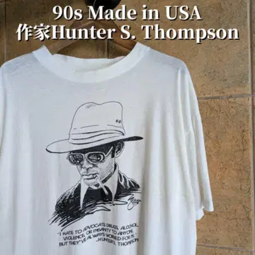 90s USA제 Hunter S. Thompson 자화상 위인 티셔츠