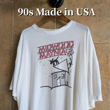 90s USA제 MIDWOODMAYNIA 아트 티셔츠 싱글 스티치