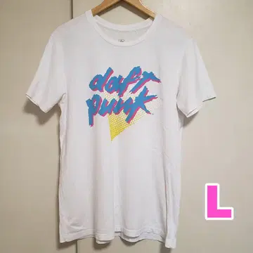 새상품급 Daft Punk 펑크 로고 티셔츠 화이트 L UT