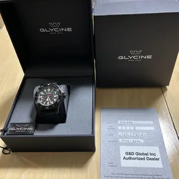 GLYCINE [글리신] 오토매틱 시계 블랙 가죽