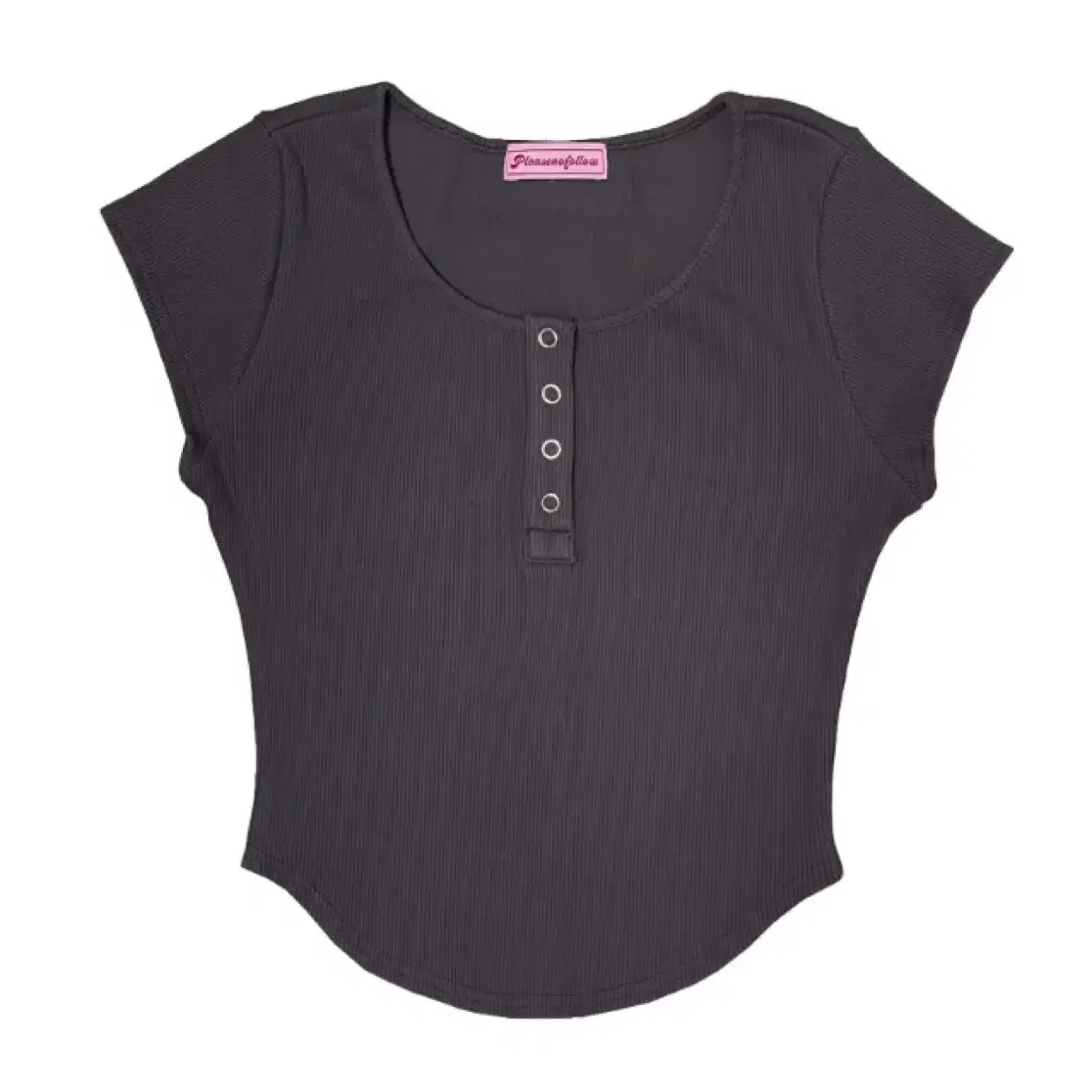◇Pleasenofollow◇ New MOMO Shirring Short Top Black Pleasenofollow New Momo Shirring Short Top | SHOP | KREAM