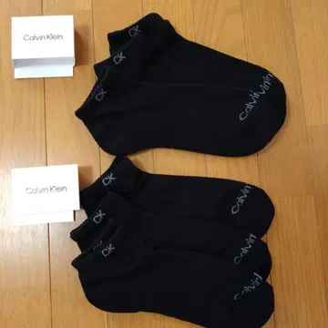 캘빈클라인 스니커즈 발목 양말 블랙 6켤레 세트