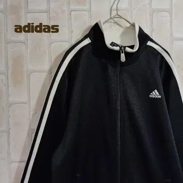 아디다스 adidas 트랙 자켓 저리 암 로고 블랙