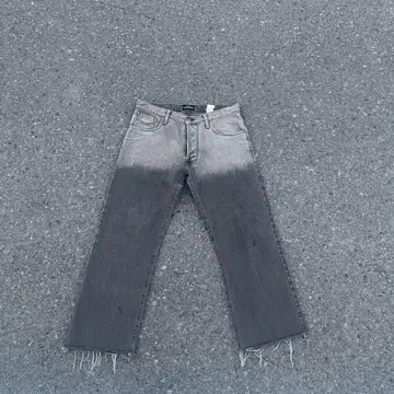 레어 Emporio Armani 페이드 가공 와이드 팬츠 size32