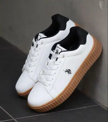 U.S. POLO ASSN. 스니커즈 통굽 화이트 폴로 25.5 24.5