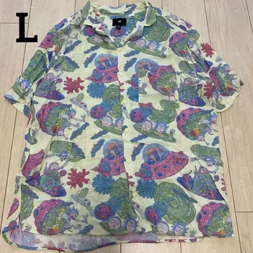 H&M 릭 앤 모티 패턴 셔츠 Rick and Morty L 사이즈