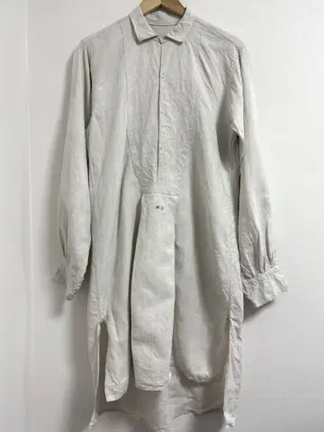 20년대 프랑스 앤티크 린넨 그랑파 셔츠 빈티지