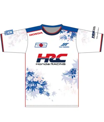 2025 츠쿠다 유키 HRC 혼다 RACING 콜라보 티셔츠 화이트
