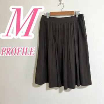 PROFILE 브라운 플리츠 스커트  깔끔한 코디 오피스 캐주얼