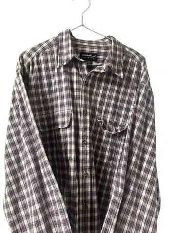 Eddie Bauer 체크 플란넬 셔츠 긴팔 구제 의류