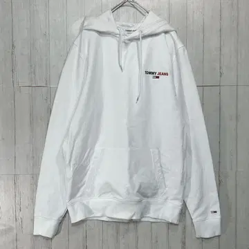 TOMMY JEANS 토미 진스 긴팔 후드티 화이트 [S] 남성용