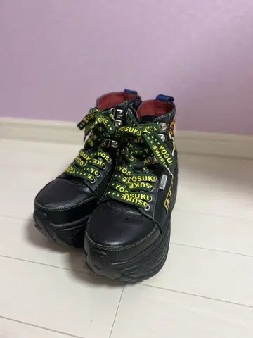 요스케 YOSUKE 통굽 레이스업 하이컷 스니커즈 23cm