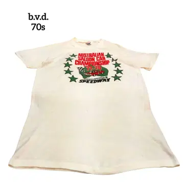 구제 의류 b.v.d. 반팔 티셔츠 래글런 슬리브 빈티지 70년대