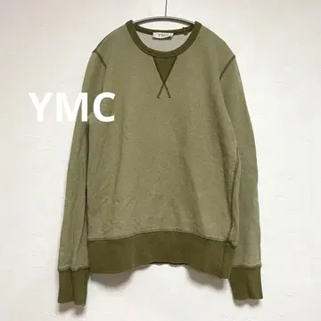 YMC 맨투맨 카키 남성용 배색 FREE