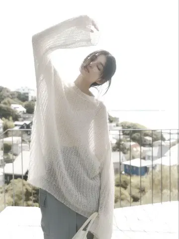 프레이 아이디 시어 모헤어 니트 풀오버 WHT