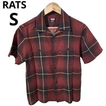 RATS 랏츠 체크 무늬 반팔 셔츠 S 사이즈 일본제
