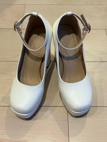 브라이덜 12cm 하이힐 36 사이즈 화이트 23cm