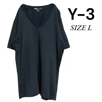 Y-3 V넥 컷소 티셔츠 사이즈 L 블랙
