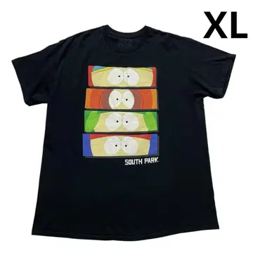 SOUTH PARK 티셔츠 XL 블랙 프린트 사우스 파크