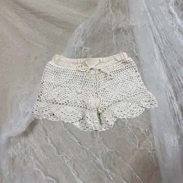 크로 셰 뜨개질 숏 팬츠 y2k 헤이세이 미니 갸루 페어리 그런지