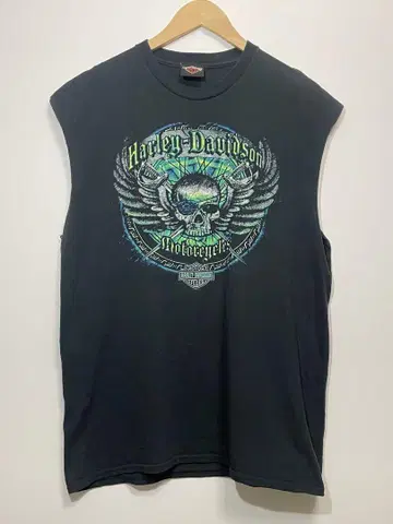 HARLEY DAVIDSON 슬리브리스 프린트 L 사이즈
