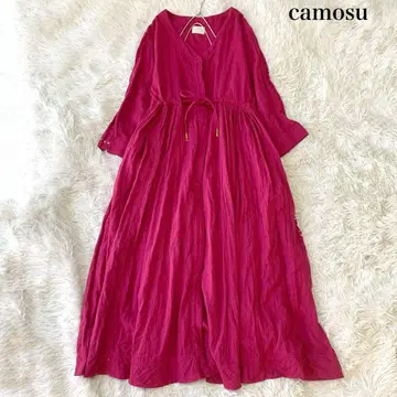camosu 거즈 롱 원피스 맥시 자수 프리 정가 29,000엔