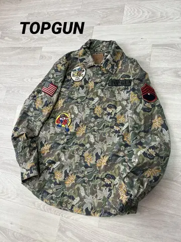 TOP GUN 카모플라쥬 셔츠 M