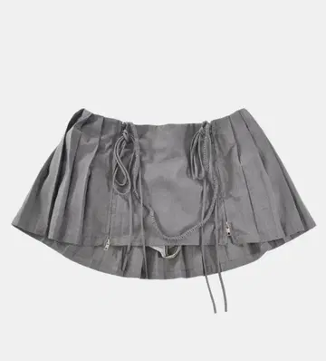NODRESS 그레이 플리츠 스커트