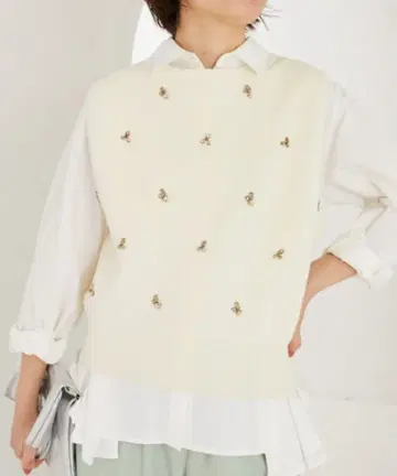 le.coeur blanc 카타라 비쥬 니트 베스트