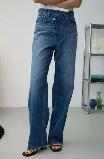 AZUL by moussy 오버 랩 데님