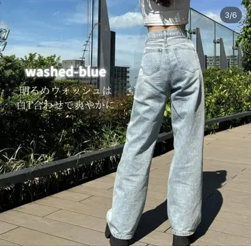 TWW 데님 XXS/S_long 워시드 블루 워시드 블루