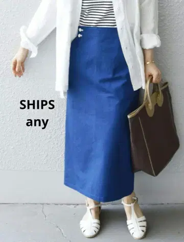 SHIPS any 쉽스 스커트 마 혼방 블루
