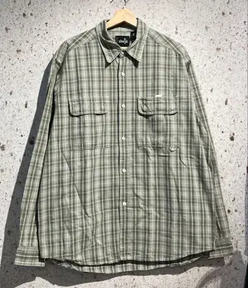 00s LEVIS SILVERTAB 체크 무늬 워크 셔츠 실버 탭