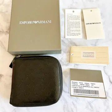 엠포리오 아르마니 EMPORIO ARMANI 접이식 지갑 블랙